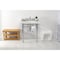 Kingston Brass 30 Carrara Marble Console Sink with Stainless Steel Legs, Marble WhitePolished Chrome LMS30M8SQ1ST - alternate 5